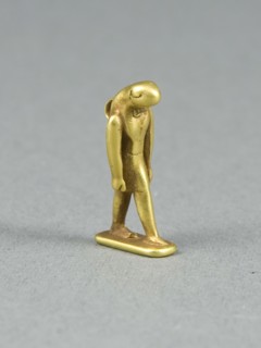 Amulet of Nehebkau, Late Period, Dynasty 26–30 (664–332 BC), Egyptian, Egypt, Gold, 2 × 1 × 0.75 cm