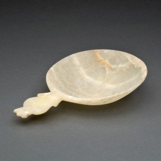 Ointment Vessel, New Kingdom, Dynasty 18 (about 1550–1292 BC), Egyptian, Egypt, Egyptian alabaster,