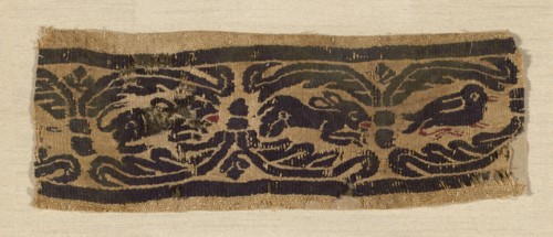 Border, Roman period (30 B.C.– 641 A.D.), 4th/6th century, Coptic, Egypt, Egypt, Linen and wool,