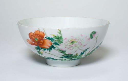 Bowl with Peony Flowers, Qing dynasty (1644–1911), Yongzheng reign mark and period (1723–1735),