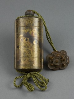 Inro Case Depicting the Seven Sages of the Bamboo Grove, 18th century, Chikanao, Japanese, Japan,