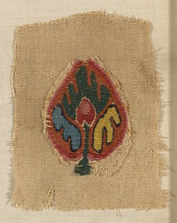 Fragment, 5th/6th century, Egypt, Akhmin, Egypt, Linen and wool, slit tapestry weave, 11.4 × 8.9 cm