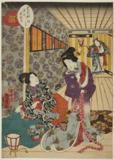 Kiritsubo, No. 1 from the series Murasaki Shikibu’s Genji Cards (Murasaki Shikibu Genji karuta),
