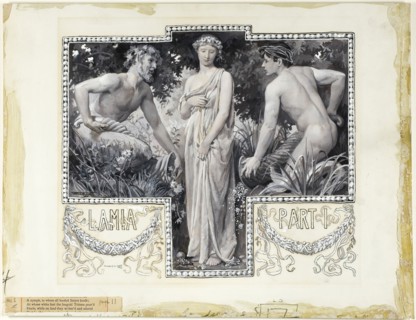 A Nymph, To Whom All Hoofed Satyrs Knelt Head-peice, Part 1, 1885, Will Hicock Low, American,