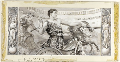 Foremost in the Envious Race, 1885, Will Hicock Low, American, 1853-1932, United States, Gray and