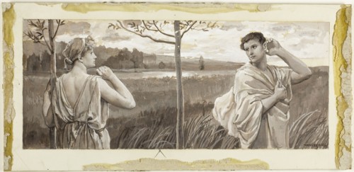 Lycius, Look Back, and Be Some Pity Shown, 1885, Will Hicock Low, American, 1853-1932, United