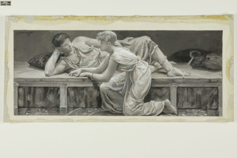 She Nothing Said, But Pale and Meek, Arose and Knelt Before Him, 1885, Will Hicock Low, American,