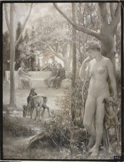 Ode: Bards of passion and of mirth, 1887, Will Hicock Low, American, 1853-1932, United States, Oil