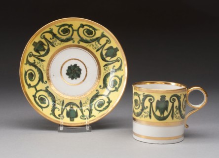 Coffee Cup and Saucer, 1804–1813, Worcester Porcelain Factory, Worcester, England, founded 1751,