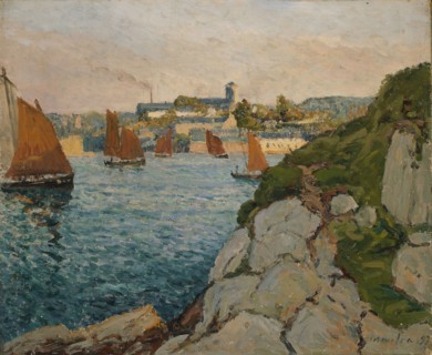 Douarnenez in Sunshine, 1897, Maxime Maufra, French, 1861-1918, France, Oil on canvas, 59.7 × 73.7