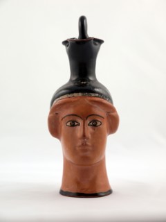 Oinochoe (Pitcher) in the Shape of a Female Head, about 450 BC, Greek, Athens, Attributed to the