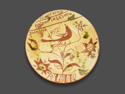 Plate, 1792, Rudolph Drach, American, 1759–after 1814, Bedminster Township, PA, Pennsylvania,