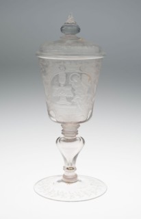 Goblet with Cover, 18th century, Germany, Rhineland, Rhineland, Glass, H. 29.2 cm (11 1/2 in.)