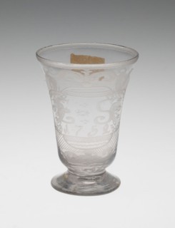 Hogarth Cordial Glass, 1752, England, Glass, H. 9.5 cm (3 3/4 in.)