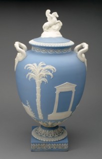Vase, c. 1860, Wedgwood Manufactory, England, founded 1759, Burslem, Stoneware (jasperware), H. 49