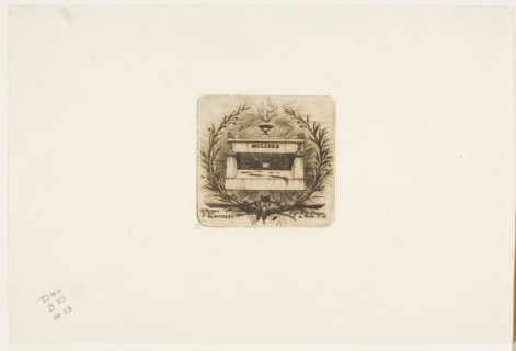 Molière’s Tomb, Père-Lachaise Cemetery, Paris, 1854, Charles Meryon, French, 1821-1868, France,