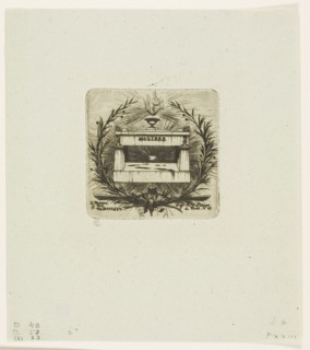 Molière’s Tomb, Père-Lachaise Cemetery, Paris, 1854, Charles Meryon, French, 1821-1868, France,