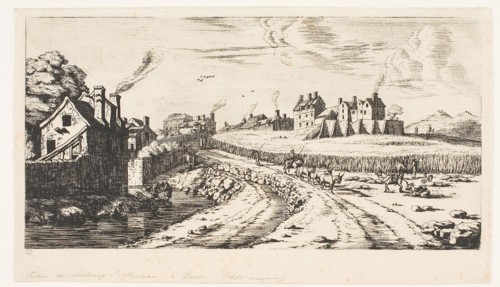 Entrance to the Suburb of Saint-Marceau, Paris, 1850, Charles Meryon (French, 1821-1868), after