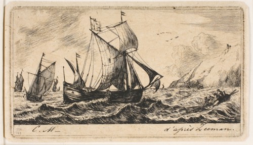 The Galliot of Jean de Vyl of Rotterdam, 1850, Charles Meryon (French, 1821-1868), after Reinier