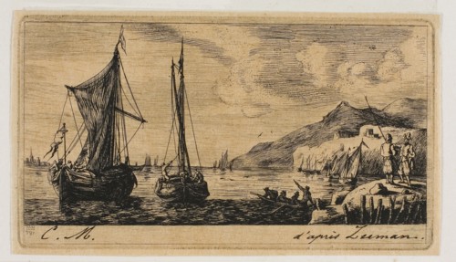 Calais Boats in Vlissingen, 1850, Charles Meryon (French, 1821-1868), after Reinier Nooms (Dutch, c