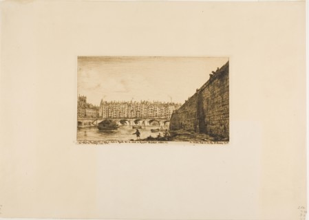 Pont-au-Change, Paris, about 1784, 1855, Charles Meryon (French, 1821-1868), after Victor Jean