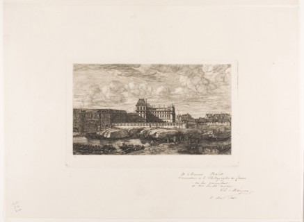 The Old Louvre, Paris, 1651, 1865, Charles Meryon (French, 1821-1868), after Reinier Nooms (Dutch,
