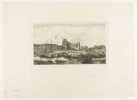 The Old Louvre, Paris, 1651, 1865, Charles Meryon (French, 1821-1868), after Reinier Nooms (Dutch,