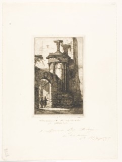 Entrance to the French Capuchin Monastery in Athens, 1854, Charles Meryon (French, 1821-1868),