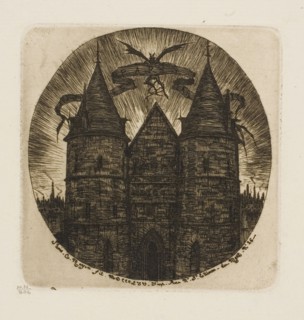 The Old Gate of the Palace of Justice, Paris, 1854, Charles Meryon, French, 1821-1868, France,