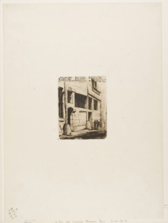 La rue des Mauvais Garçons, 1854, Charles Meryon, French, 1821-1868, France, Etching in warm black