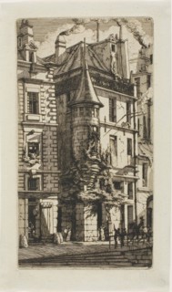 House with a Turret, rue de la Tixéranderie, 1852, Charles Meryon, French, 1821-1868, France,