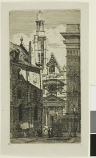 Church of St. Etienne du Mont, Paris, 1852, Charles Meryon, French, 1821-1868, France, Etching on