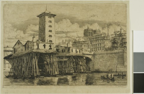 La Pompe Notre-Dame, Paris, 1852, Charles Meryon, French, 1821-1868, France, Etching with drypoint