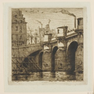 Pont-Neuf, Paris, 1853, Charles Meryon (French, 1821-1868), printed by Auguste Delâtre (French,