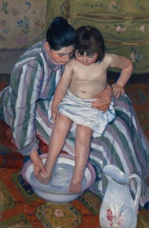 The Child’s Bath, 1893, Mary Cassatt, American, 1844–1926, France, Oil on canvas, 100.3 × 66.1 cm