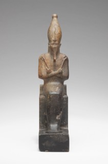 Statuette of Osiris, Late Period, Dynasty 26 (664–525 BC), Egyptian, Egypt, Steatite, 19.3 × 4.1 ×