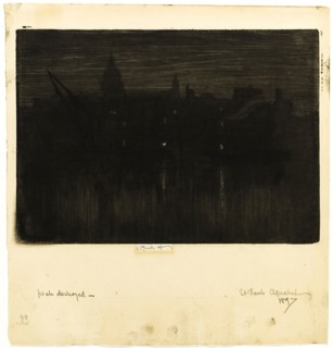 St. Paul’s, 1894, Joseph Pennell, American, 1857-1926, United States, Aquatint with sandpaper