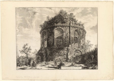 View of the So-Called Tempio della Tosse (Temple of the Cough) on the Via Tiburtina a mile from
