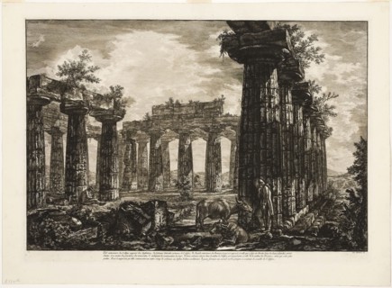 Interior view of the so-called College des Anfictions, from Different views of Paestum, 1778,