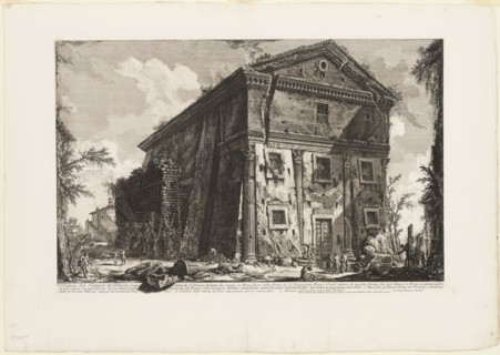 View of the Temple of Bacchus, now the church of S. Urbano, two miles distant from Rome, beyond the