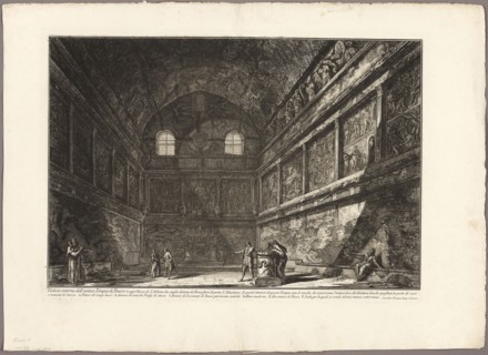 Interior view of the ancient Temple of Bacchus, now the church of S. Urbano, two miles from Rome,