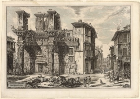View of the Remains of the Forum of Nerva, from Views of Rome, 1770, Giovanni Battista Piranesi,