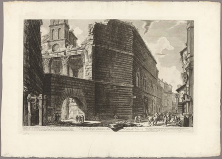 View of the Remains of the Forum of Nerva, from Views of Rome, 1757, Giovanni Battista Piranesi,