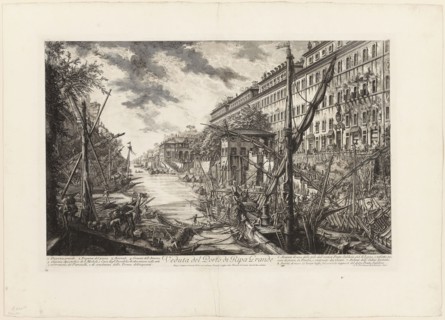 View of the Port of Ripa Grande, from Views of Rome, 1750/59, Giovanni Battista Piranesi, Italian,