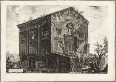 View of the Temple of the Camenae, from Views of Rome, 1773, Giovanni Battista Piranesi, Italian,