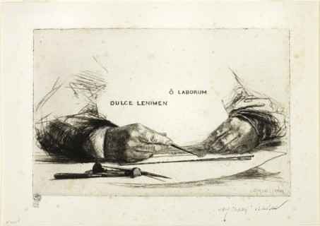 Hands Etching-O Laborum, 1865, Francis Seymour Haden, English, 1818-1910, England, Etching and