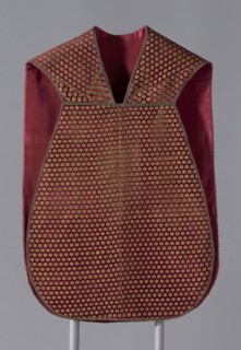 Chasuble, Late 13th/14th century, Iran (Persia, Tabriz), Tabriz, Silk, plain weave with twill