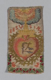 Fragment, 19th century, Spain, silk, 23.5 x 12.7 cm (9 1/4 x 5 in.)