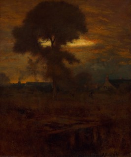 Afterglow, 1893, George Inness, American, 1825–1894, United States, Oil on canvas, 76.5 × 64.1 cm