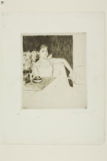 Tea, c. 1890, Mary Cassatt, American, 1844-1926, United States, Etching on ivory laid paper, 179 x